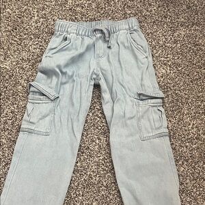 Kids Light Blue Cargo Pants